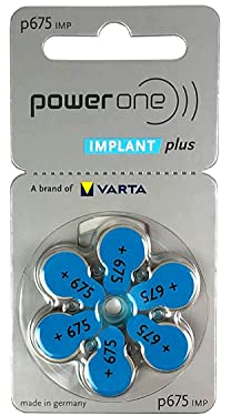 Power One 570mAh 1.45V Cochlea-Implantat-Batterien, 6-Teilige Batterien (10er Pack)