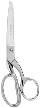 Gingher 8 Dressmaker's Fabric Scissors, Stainless Steel Shears, Sharp Knife Edge Steel Sewing Shears with Protective Sheath for Fabric Cutting and Tailoring, Chrome Plated Nickel Finish