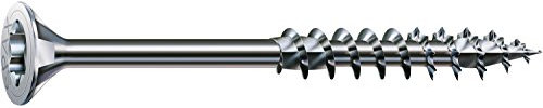 SPAX 191011001605 WIROX a3j, Tornillo de construcción, T-Star Plus, cabeza avellanada, rosca parcial, 4 corte, 10 x 160 mm