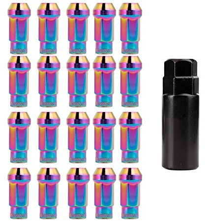 Dadi Ruota 12X1.25 - Dadi per capocorda 20PCS, Acciaio Inossidabile 304 M12 * 1,25 Ghianda Dadi per capocorda estesi con Chiave