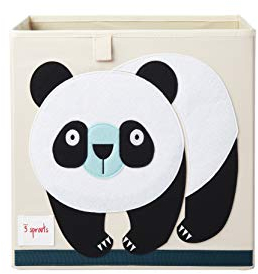 3 Sprouts, Aufbewahrungsbox Kinder mit Deckel, Spielzeugbox für Kallax Regale, Box zur Spielzeugaufbewahrung, Kinder Aufbewahrungsbox Kinderzimmer, Aufbewahrungsboxen für Spielzeug - Panda