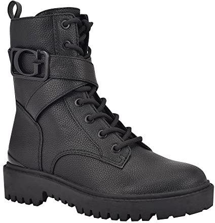 GUESS Women's ORANA Combat Boot, Black, 9