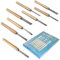 8-teilig Schnitzwerkzeug Set 36 cm/14.17'' Drechselbeitelsatz HSS-Profi-Drechselmesser Set Schnitzmesser mit Holzgriff
