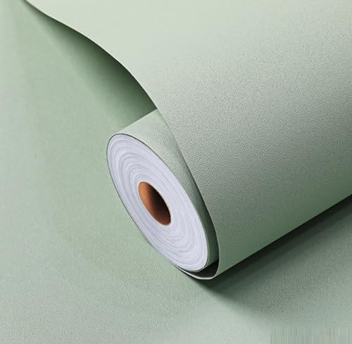 BPILOT Papel tapiz autoadhesivo de textura de barro de diatomeas de imitación decoración impermeable de PVC pegatina de renovación papel tapiz de pared del dormitorio verde matcha