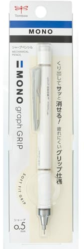 Tombow Mono Graph Grip Mechanical Pencil • 0.5mm • Graysh Ivory