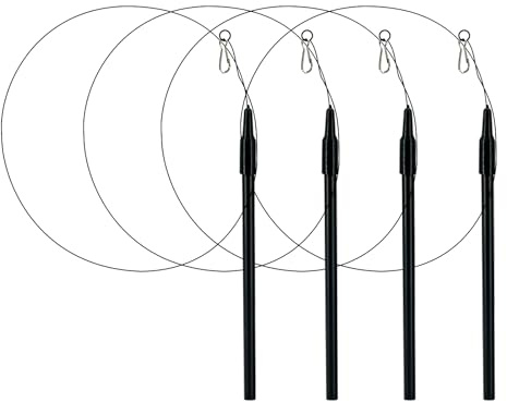 ROSAUI Interactive Cat Teaser Wands - Set of 4 | Bendable Steel Wire | Versatile and Fun Cat Toy Accessories