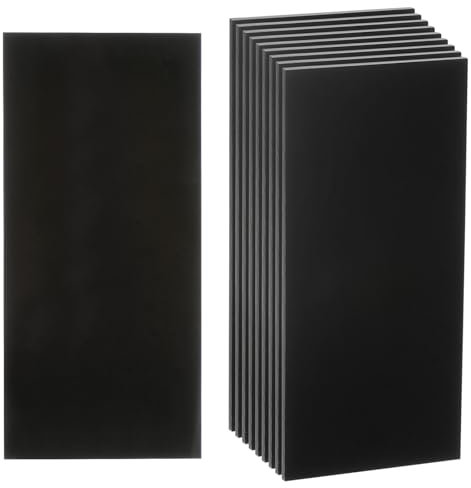 sourcing map 10pcs Welding Lens 2 x 4.25 Shade 8 Glass Replacement Welding Lenses Darkening Filter Plates for Welding Helmet, Black