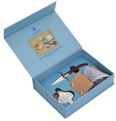 Set di coltelli per ostriche Laguiole Heritage - Set di 4 pezzi con manico in palissandro e spremi limone