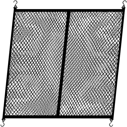 Bagagenät, lastbils-sängförvaring, spännnät, förvaringsnät, lämplig för daglig enkel belastning av lastbilar, 1,2 m x 1,2 m med 4 stora krokar, utbyggbar till 2,1 m x 2,1 m (dubbel)