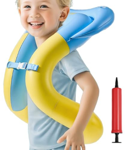 Gilet de Sauvetage, brassards pour, brassards de Natation avec Ceinture de sécurité réglable pour de 3 à 15 Ans
