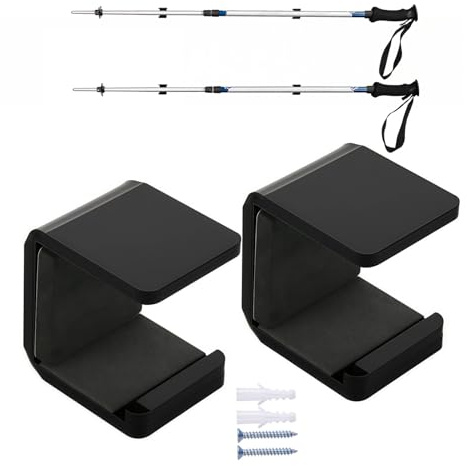 Générique Porte-Crosse De Hockey, 2 Pièces Support Horizontal Économiseur d'Espace, Présentoir pour Crosse De Hockey avec Coussin Anti-Rayure, pour la Salle, Le Garage et l'Équipement