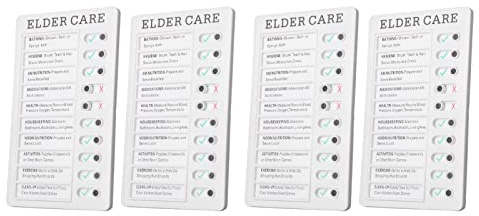 Haofy Tablero de Lista de Verificación de Tareas con Páginas Recargables Desmontables para Apartamentos Pequeños y Vida en Vehículos Recreativos - Planificador Superficie de PVC Portátil (ELDER CARE)