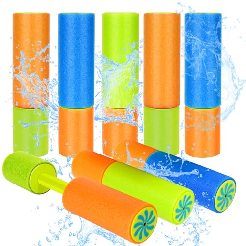 Pistola ad acqua per bambini, 8 pistole ad acqua in schiuma, per estate, piscina, feste, spiaggia, giocattolo acquatico, per attività all'aperto, estate, per ragazzi e ragazze