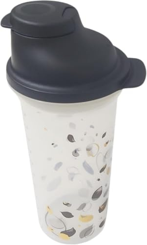 Tupperware Original Mix-Fix Shaker 680 ml XL svart guld – proteinskakare med slagskiva, sil och drickförslutning – mixbägare för vass, diet, fitness & dressing