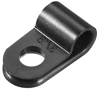 sourcing map Nylon 30pcs Serre-câble R-type attache organisateur gestion fil électrique Attache Grillage Rigide Fixation 4.8mm