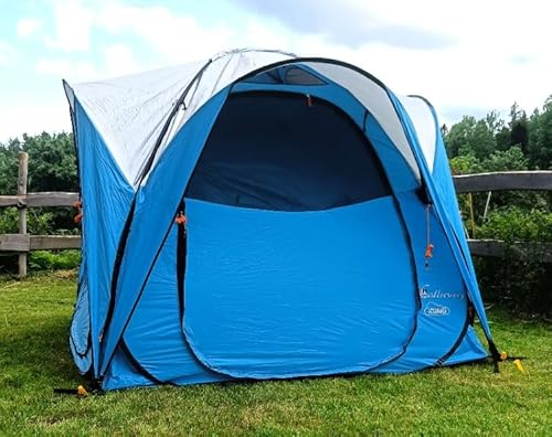 Eventzelt/Wurfzelt Callieway® „Kwiki“ Pop-up Zelt 225x225cm (4 Personenzelt) (Ocean Blue/Silver Reflect)