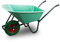 BITUXX Schubkarre 100L Schubkarren Scheibtruhe Schiebkarre Bauschubkarre mit PVC Wanne und PU Rad bis 250kg (Schubkarre mit PVC Mulde und PU Rad Grün)