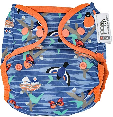 Close Pop-In Pañal de Tela Bambú Reutilizable talla Única Adaptable hasta 16kg corchetes, Twilight