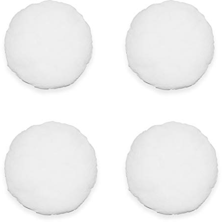 Haus und Deko 4er Set Füllkissen Innenkissen Polyester Sofakissen Kopfkissen Kissen Weiß Inlett (30 rund)