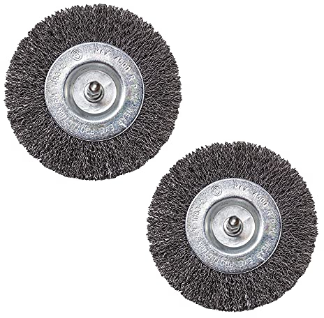 2 cepillos de repuesto de nailon para juntas Güde GFR 401 (94317) para aplicación en superficies sensibles a los arañazos, placas de piedra natural, superficies pulidas (2 cepillos metálicos)