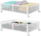 PHINOX Lot de 2 boîtes de rangement sous le lit avec roulettes, tiroir de rangement pour chaussures de chambre à coucher, vêtements, chaussures, couvertures