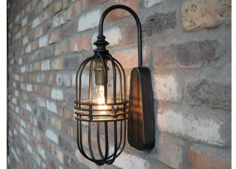 Venture Vehicles Ltd Industrial Style Indoor Wall Light | Black | Battery Operated