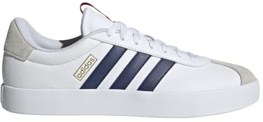 Adidas Tenis VL Court 3.0 para Hombre, Blanco/Azul Oscuro/Escarlata, 43 1/3 EU