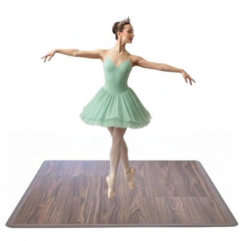 Artan Portable Dance Floor Tiles for Ballet, Tap, Jazz, and Irish Dancing, 6 Pc. Set, Indoor Heavy-Duty Interlocking Flooring for Practice and Training, Kids and Adults