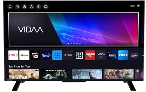 Toshiba 43UV2363DAW 43 Zoll Fernseher/VIDAA Smart TV (4K UHD, HDR Dolby Vision, Triple-Tuner, Bluetooth, Dolby Audio) [2024]