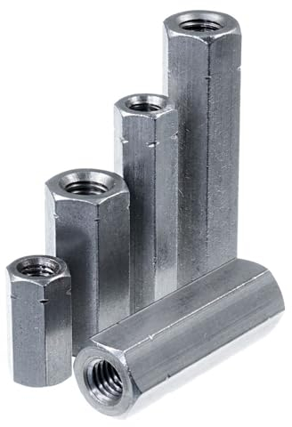 SECCARO Lot de 20 manchons filetés M6 x 30 mm, en acier inoxydable V2A VA A2, version hexagonale, filetage intérieur continu