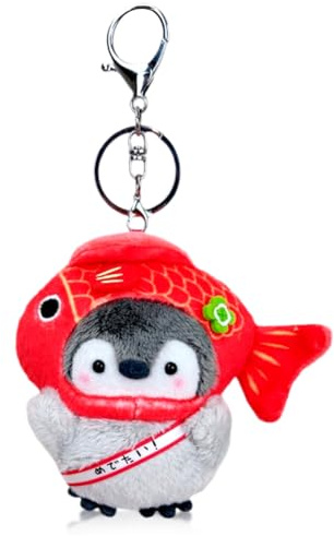 LGWJHCY Portachiavi Pinguino in Peluche, Ciondolo Pinguino con Anello Chiave