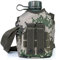HiyyFloy Militärische Kantinen-Wasserflasche, Aluminium, 1 Liter, Tragbare Wasserflasche mit Schultergurt, Für Militärische Einsätze und Outdoor-Überleben