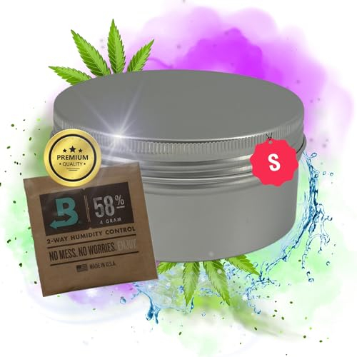 TronicXL für Stash Dose Grow Ernte Aufbewahrung Dose kompatibel mit Boveda + Pack 58% luftdicht I Ernte Dose Behälter Vorratsdose Metall Container