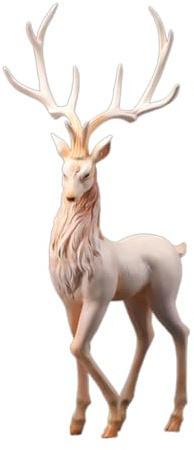 Youding Figurine de Renne, décor de Renne - Sculpture décorative de - Statues d'élan de noël en résine pour Bureau, de cerf décoratif pour Salon, Chambre à Coucher