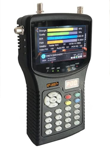 Cercatore TV satellitare combinato da 4,3 pollici (S2+T2+C) e test telecamera CCTV e regolazione monitor CAM Combo DVB-S2+T2+C AHD AV Digitale,Professionali(KPT-265ST+)