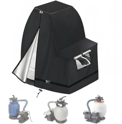 YZNKLXF Sand Filter Pump Cover Waterproof, Fits Most Popular Brands 17-20 in Sand Filter Pump (Black)