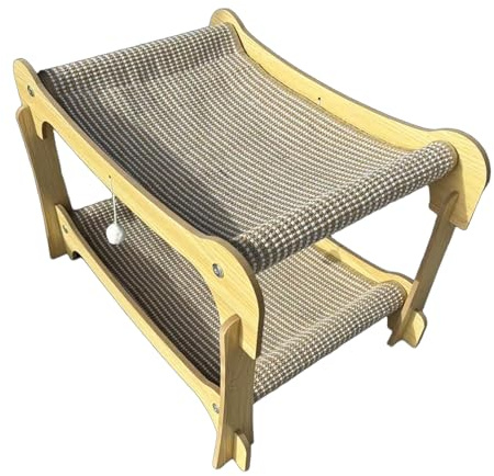Chat Scratch Board - Meuble à gratter moderne à deux couches avec espace de couchage - Protection contre les rayures pour meubles, porte, mur, tapis comme lieu de couchage et zone d'escalade - Pour la