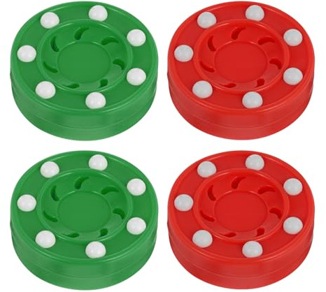ORFOFE 4 Pezzi Hockey Puck in Plastica per Allenamento Inline e Street Puck da Hockey Pesati per Uso Indoor e Outdoor per Pratica e Partite su Strada Accessori Sportivi
