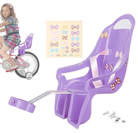 Bagiaope Siège De Vélo pour pour Vélo De Fille | Porte Poupee Velo avec Autocollants DIY | Accessoires De Vélos pour Enfant, Compatible avec Les s De Taille Standard Et Les Animaux en Peluche