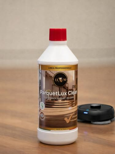 Parquet Lux PRO Detergente igienizzante autolucidante. Anti-impronta – Senza schiuma – Non necessita di risciacquo,Adatto anche a robot lavapavimenti HACCP – 750 ml