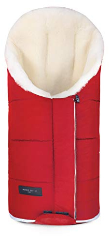 CHRIST Sacco per passeggino TULA VARIO in pelle di agnello medicale di WERNER Sacco per buggy o come materassino per fasciatoio, coperta per giocare, colore peperoncino rosso
