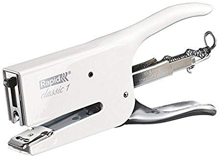 Rapid 5000491 Heftzange K1 (Metall, Heftleistung 50 Blatt, Heftklammerntyp 24) weiß