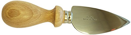 Eppicotispai couteau à fromage Parmesan/dur en acier inoxydable avec poignée en bois, 6–5/20,3 cm