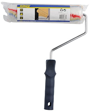 Kinzo Rullo Per Verniciare Pittare Pitturare Tutti I Tipi Di Pareti Lisce Con Vernici E Smalti. Con Manico Ergonomico, Diametro 6 Cm Larghezza 26 Cm