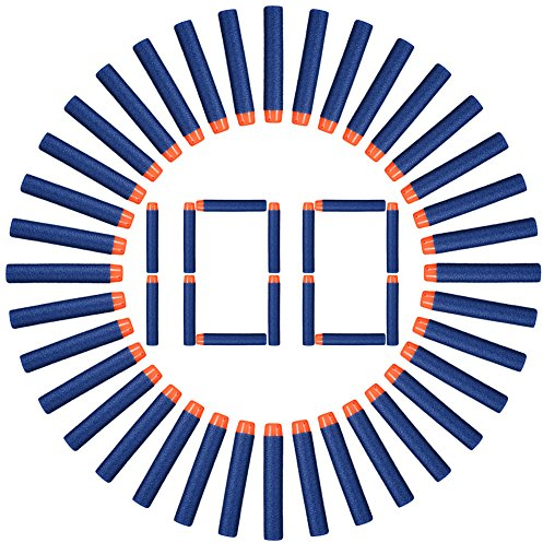 NIWWIN 100er Dart 7.2cm Nachfüllschaum Dart Bullet für Nerf N-Streik Elite Serie Blasters Kid Nerf Spielzeug Pistole Nachfüllpackung Blau