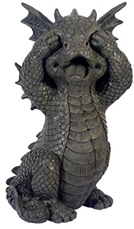 Mayer Chess by MystiCalls Figure de Jardin Dragon Recouvre Son oeils! Gargoyle! Figurine! Divertissement!