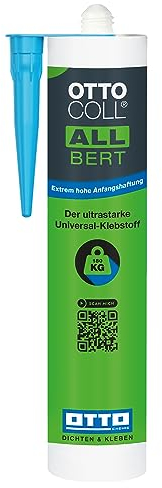 OTTOCOLL ALLBERT Alleskleber 290ml, weiß, schnellhärtend, Hochleistungskleber, wasserfest, inklusive kör4u Tülle