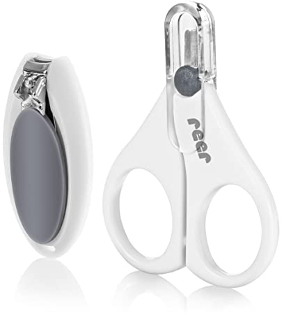 Reer BabyCare Nagelpflege-Set, Babynagelschere und Nagelknipser, weiß