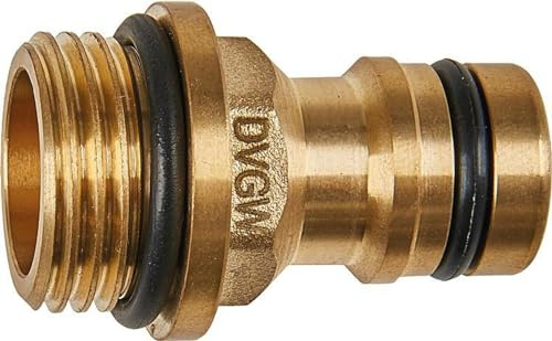 GEKA plus Gerätestecker Trinkwasser (Ersatzteil für GEKA plus Profi Reinigungspistolen, Außengewinde G1/2, aus Messing mit DVGW Zertifizierung, Zubehör für Gartengeräte) 46.1829.9