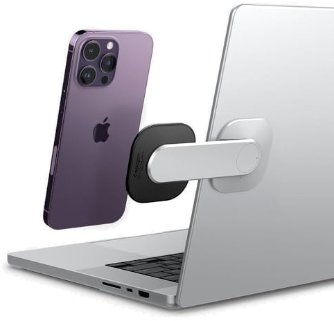 Spigen OneTap MagFit für MagSafe Stand, Magnetische Handy Ständer für Laptop, Handy Ständer Laptop